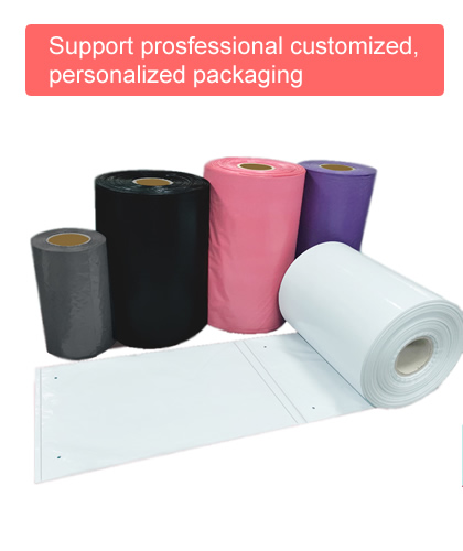 E-commerce automatic continuous Roll bag Transparent courier pre-opening continuous roll packing bags point break type