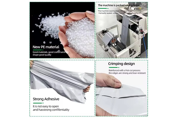 roll bags,Pre-opened rolled bags,Customizable, explosion-proof edge, tightly sealed edge, resistant to pulling, pre opened, Courier Bag, Continuous Roll Bags