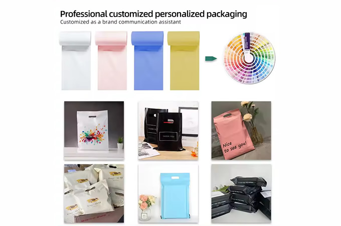 roll bags,Pre-opened rolled bags,Customizable, explosion-proof edge, tightly sealed edge, resistant to pulling, pre opened, Courier Bag, Continuous Roll Bags