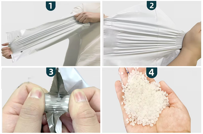 Single-sided pre-opening courier bag for e-commerce automatic packing machine pre-opening continuous roll packing bags