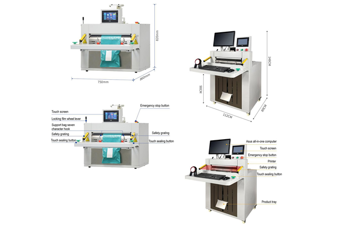 Packaging machine,Packing machine,Easy to operate, high safety, packaging 1500 pieces/hour, Roll bags